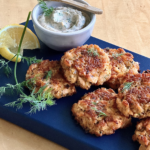 Baked Salmon Cakes with Dill-Mustard Sauce